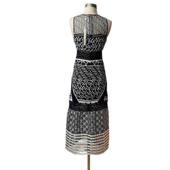 Johnathan Simkhai Embroidered Organza Mesh Midi Dress Size 2 - Picture 6 of 16